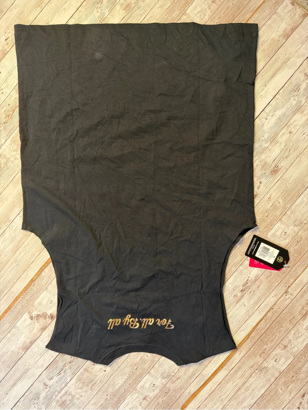 Zumba Fitness Black Muscle Tank with pink Gold Logo - Picture 4 of 4